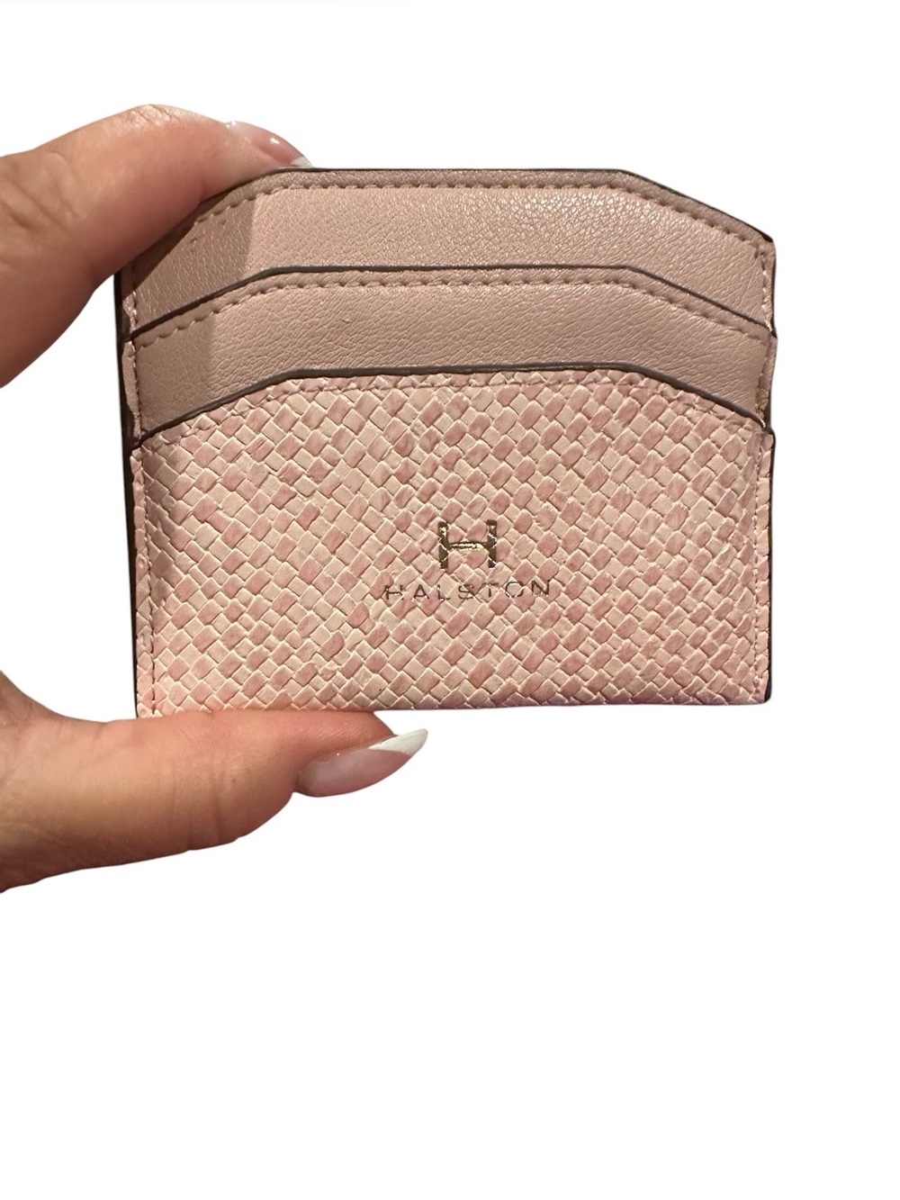 H by Halston Lara Credit Card Business Card Holder Blush Pink
